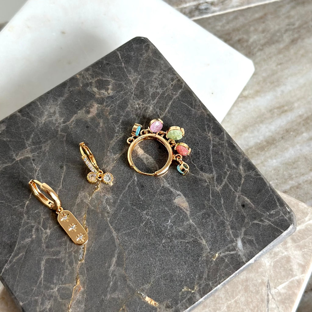 Aera Berlin Jewelry - Maia Triple Hoop Drops 18K Gold Plated Product Home Photo