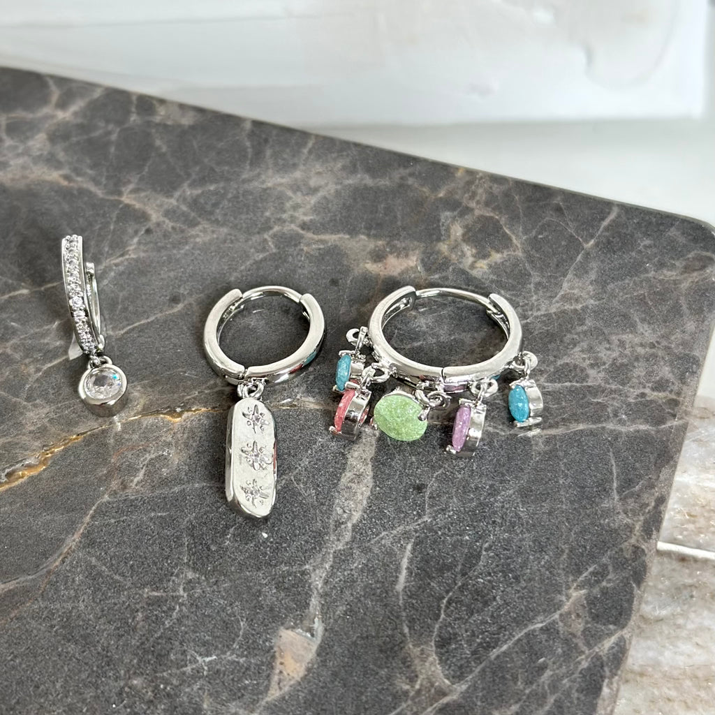 Aera Berlin Jewelry - Maia Triple Hoop Drops Sterling Silver Product Home Photo