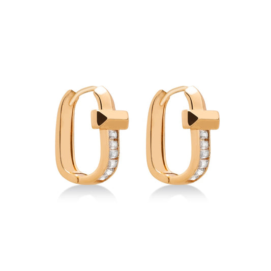 Aera Berlin Jewelry - Rigel Stony Huggie Earring 18K Gold Plated Product Photo