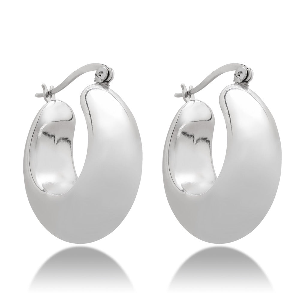 Aera Berlin Jewelry - Enif Chubby Hoop Earring Sterling Silver Product Photo
