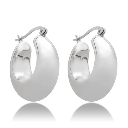 Aera Berlin Jewelry - Enif Chubby Hoop Earring Sterling Silver Product Photo