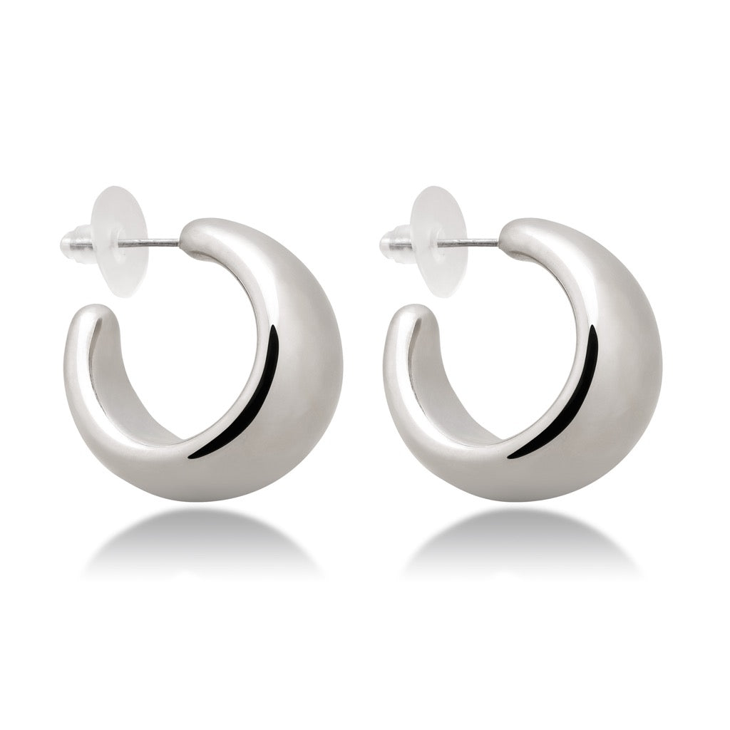 Aera Berlin Jewelry - Crux Overthick Huggie Hoops Sterling Silver Product Photo