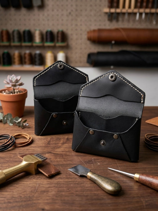Bellatrix Leather Handmade Black Cardholder