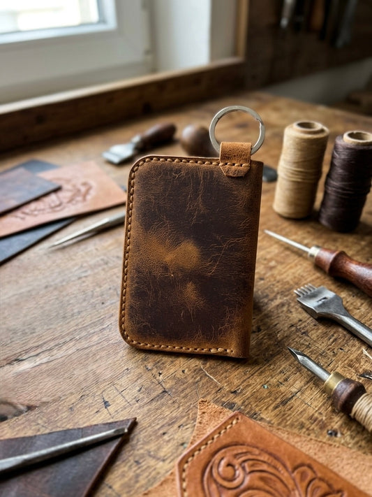 Arcturus Leather Handmade Tan Cardholder