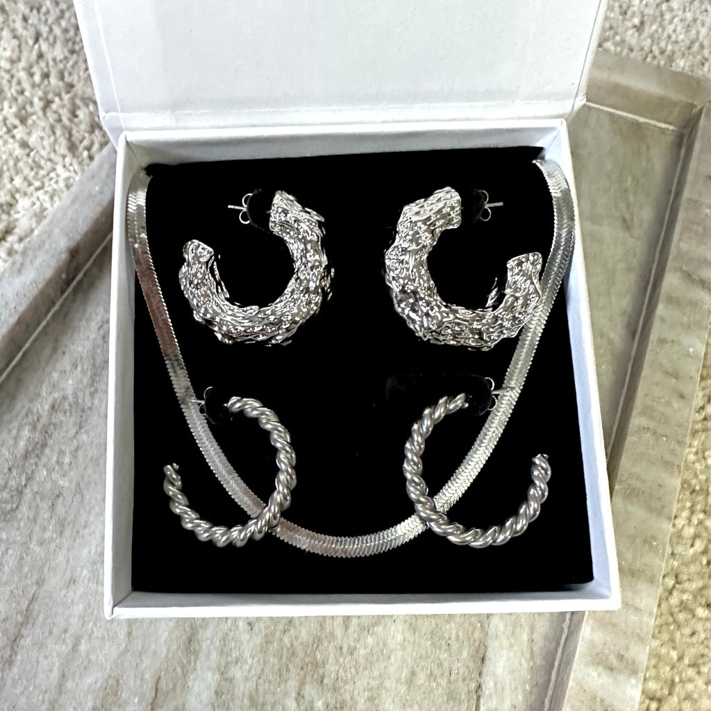 Silver HoopLace Set