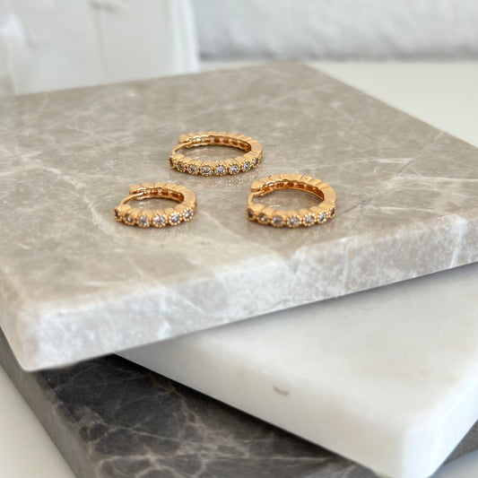 Aera Berlin Jewelry - Cone Triple Hoops 18K Gold Plated