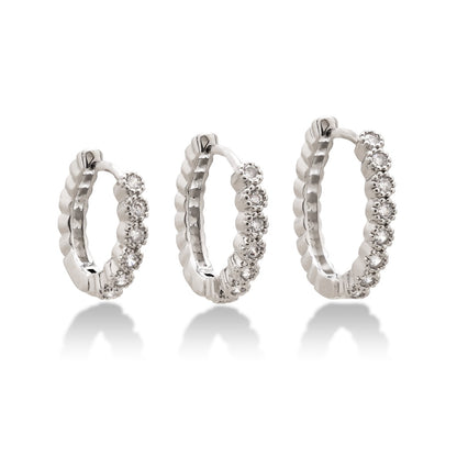 Aera Berlin Jewelry - Cone Triple Hoops Sterling Silver Product Photo