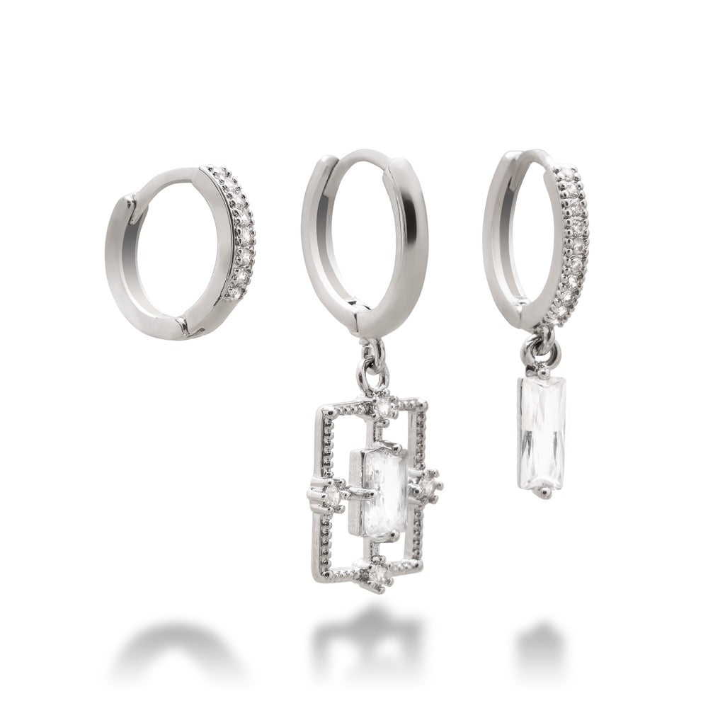 Aera Berlin Jewelry - Wezen Triple Huggie Earring Sterling Silver Product Photo