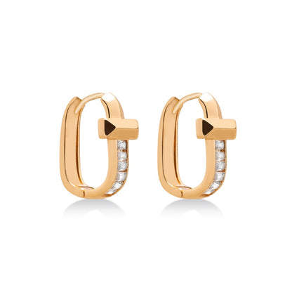 Aera Berlin Jewelry - Rigel Stony Huggie Earring 18K Gold Plated Product Photo
