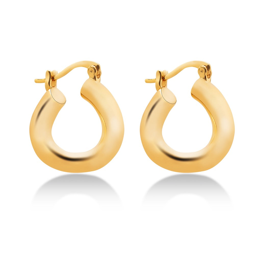 Aera Berlin Jewelry - Rhea Irregular Huggie Earring 18K Gold Plated Product Photo
