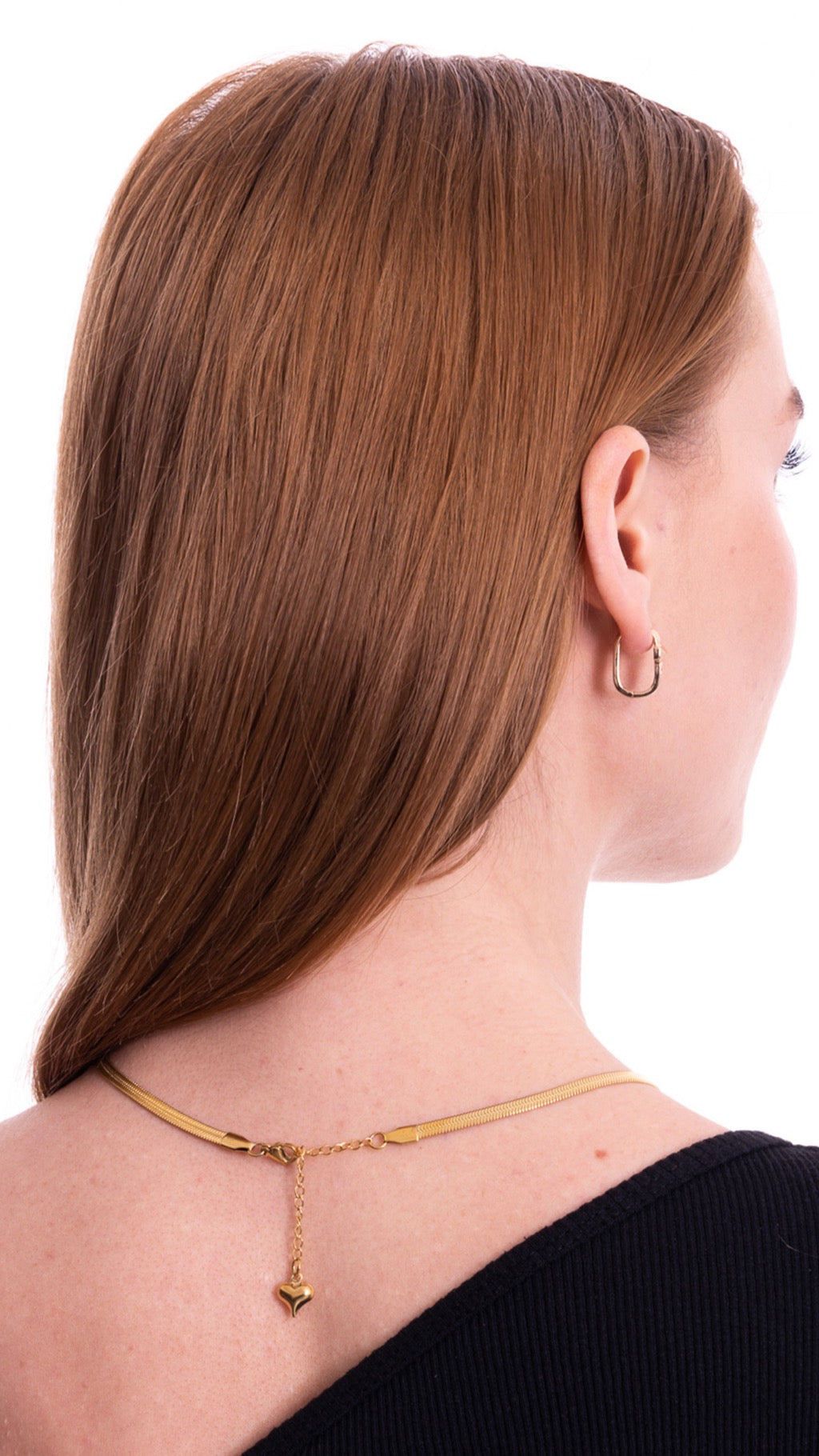Aera Berlin Jewelry - Titan Snake Necklace 18K Gold Plated Model Photo Back
