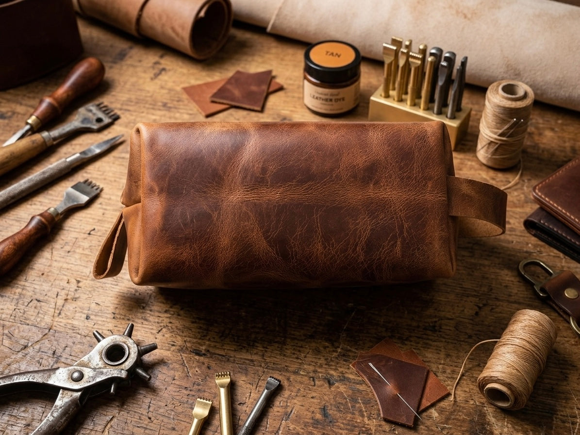 Antares Handmade Leather Dopp Kit