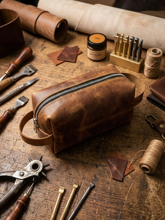 Antares Handmade Leather Dopp Kit