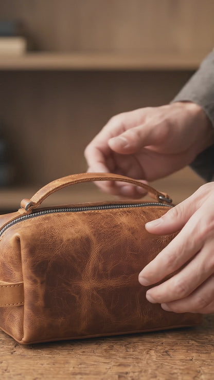 Antares Handmade Leather Dopp Kit